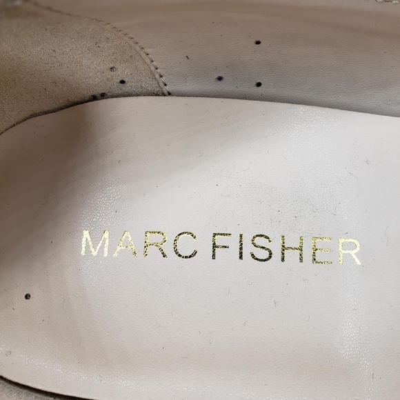 Marc Fisher | Harpy Silver Pink Ombre Glitter Peep Toe Platform Heels Women's 9 - Picture 10 of 13